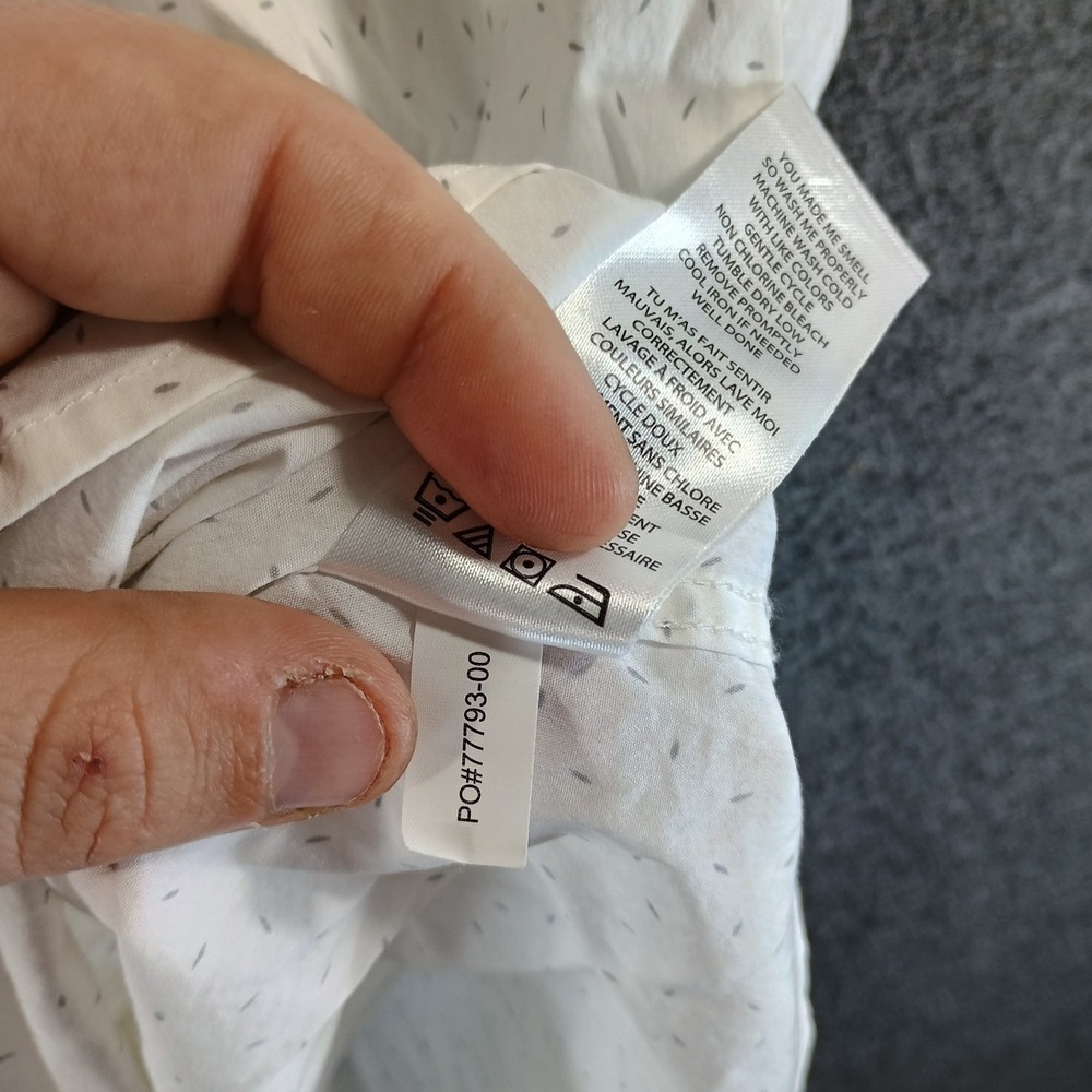 Travis Mathew Stretch Golf Shirt Men L White Sprinkles Pocket Button Up‎ Light - Picture 6 of 10